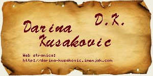 Darina Kušaković vizit kartica